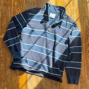 Drake’s cotton 1/4 zip rugby